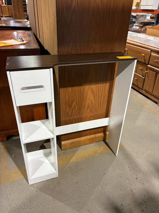 Compact Two-Tone Storage with Shelving