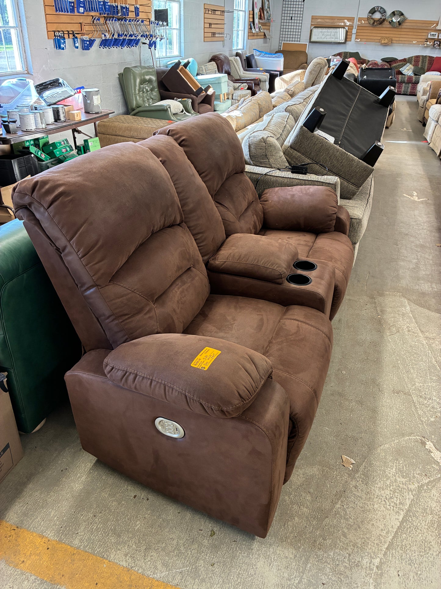 Dual Power Reclining Loveseat with USB Charging Ports