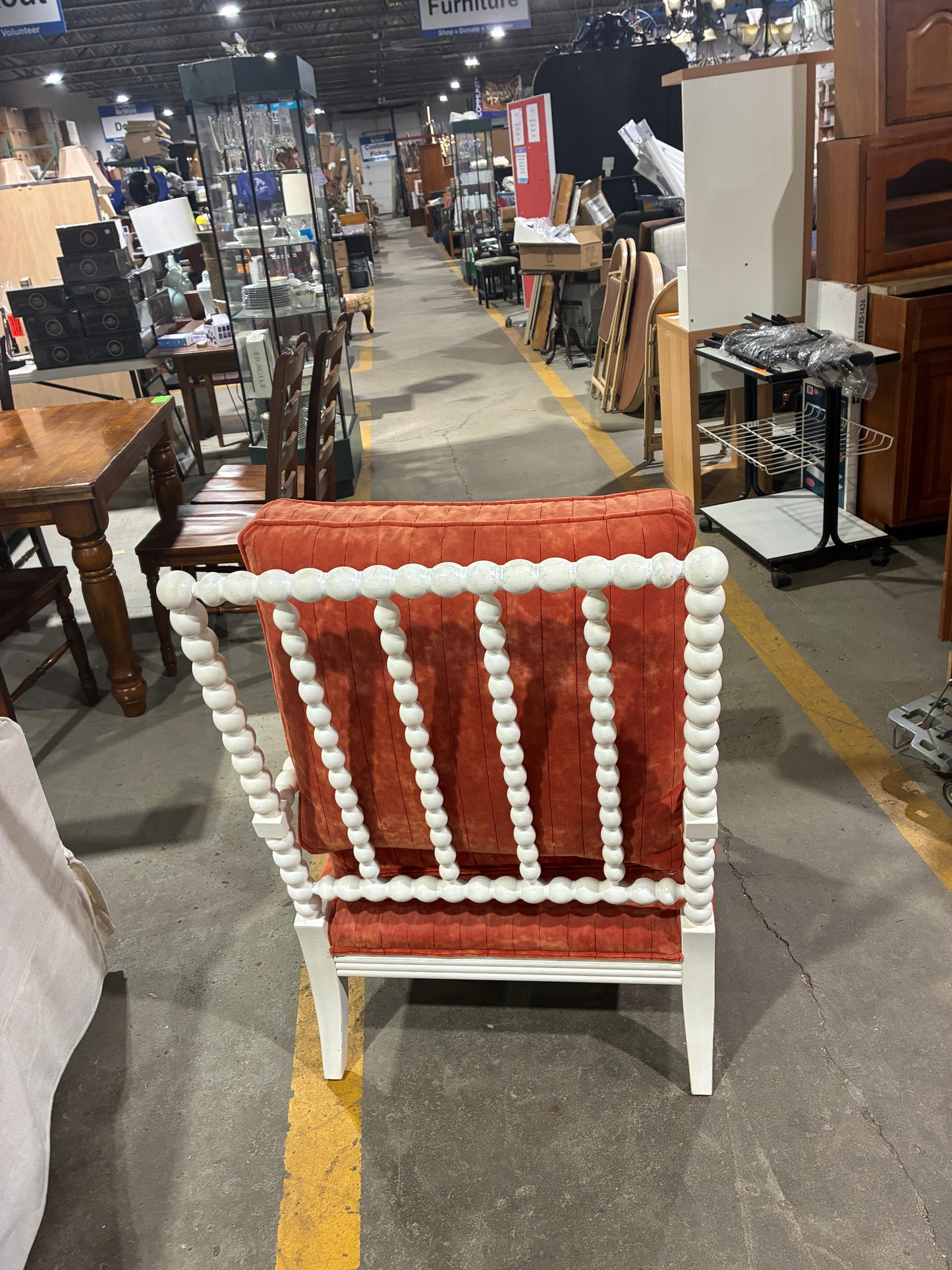 Ethan Allen Coral Velvet Accent Chair