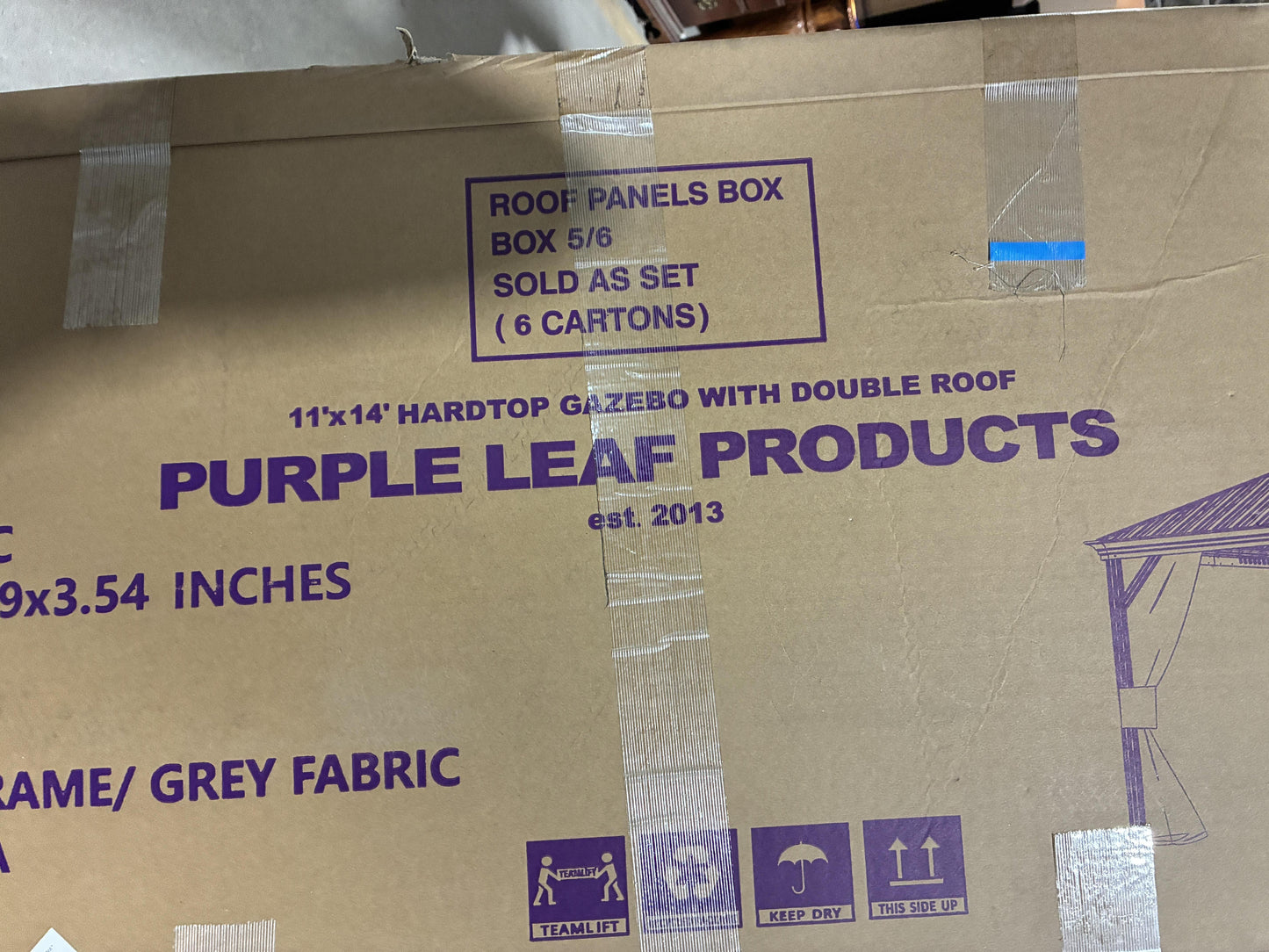 Purple Leaf 11' x 14' Hardtop Gazebo with Double Roof