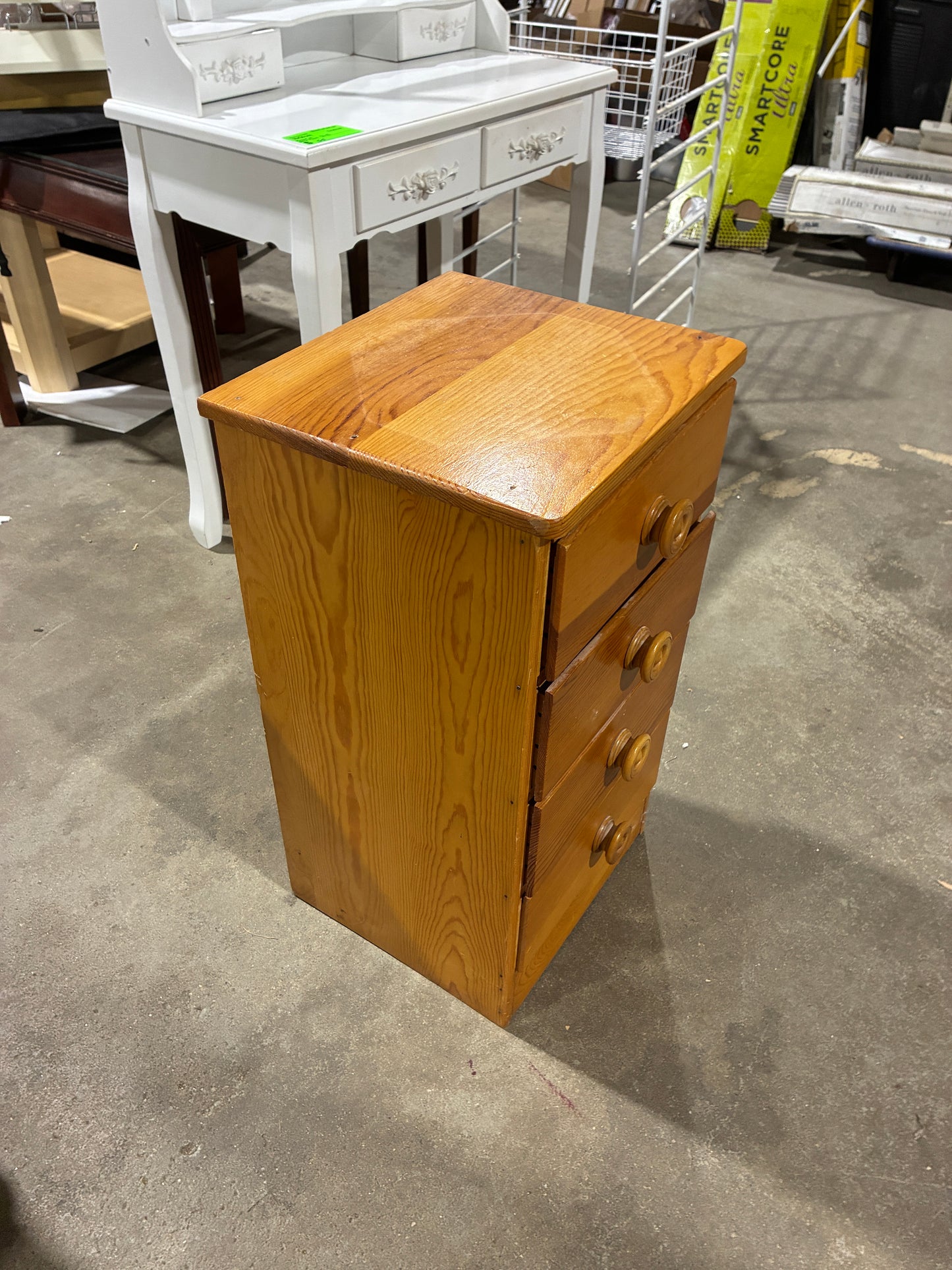Solid Wood 4-Drawer Storage Chest