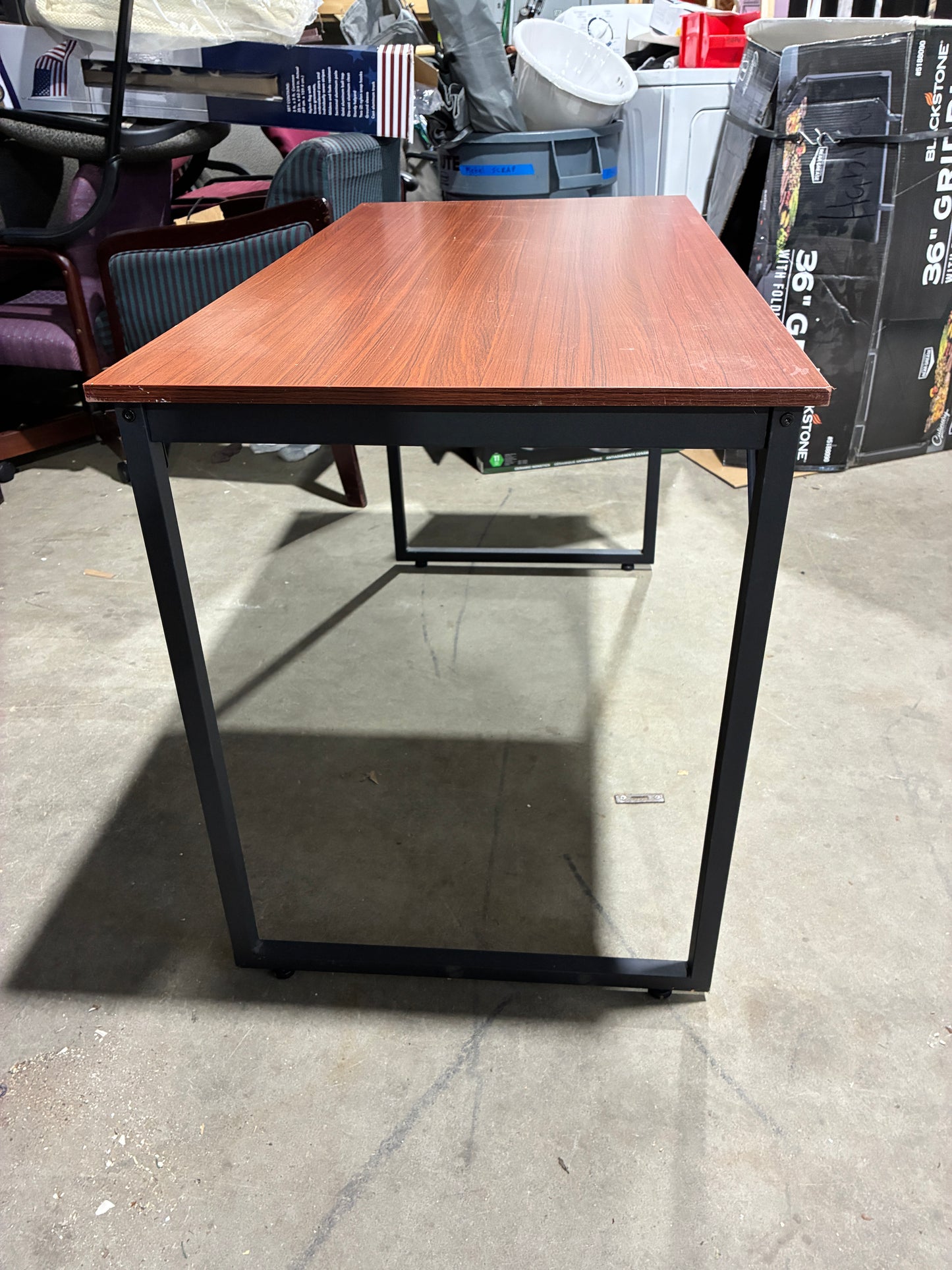 Wood and Metal Desk