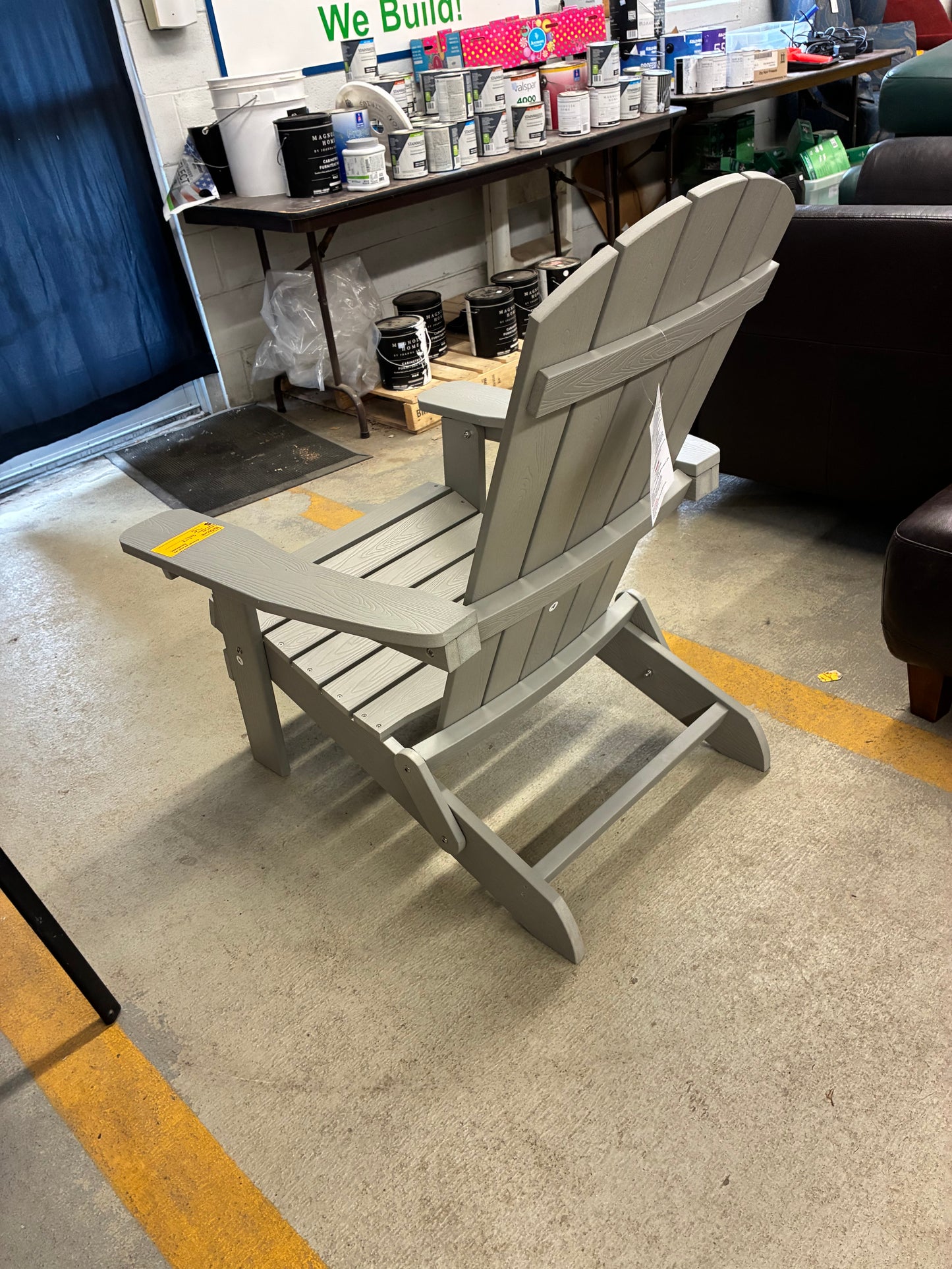 Gray Adirondack Style Outdoor Chair