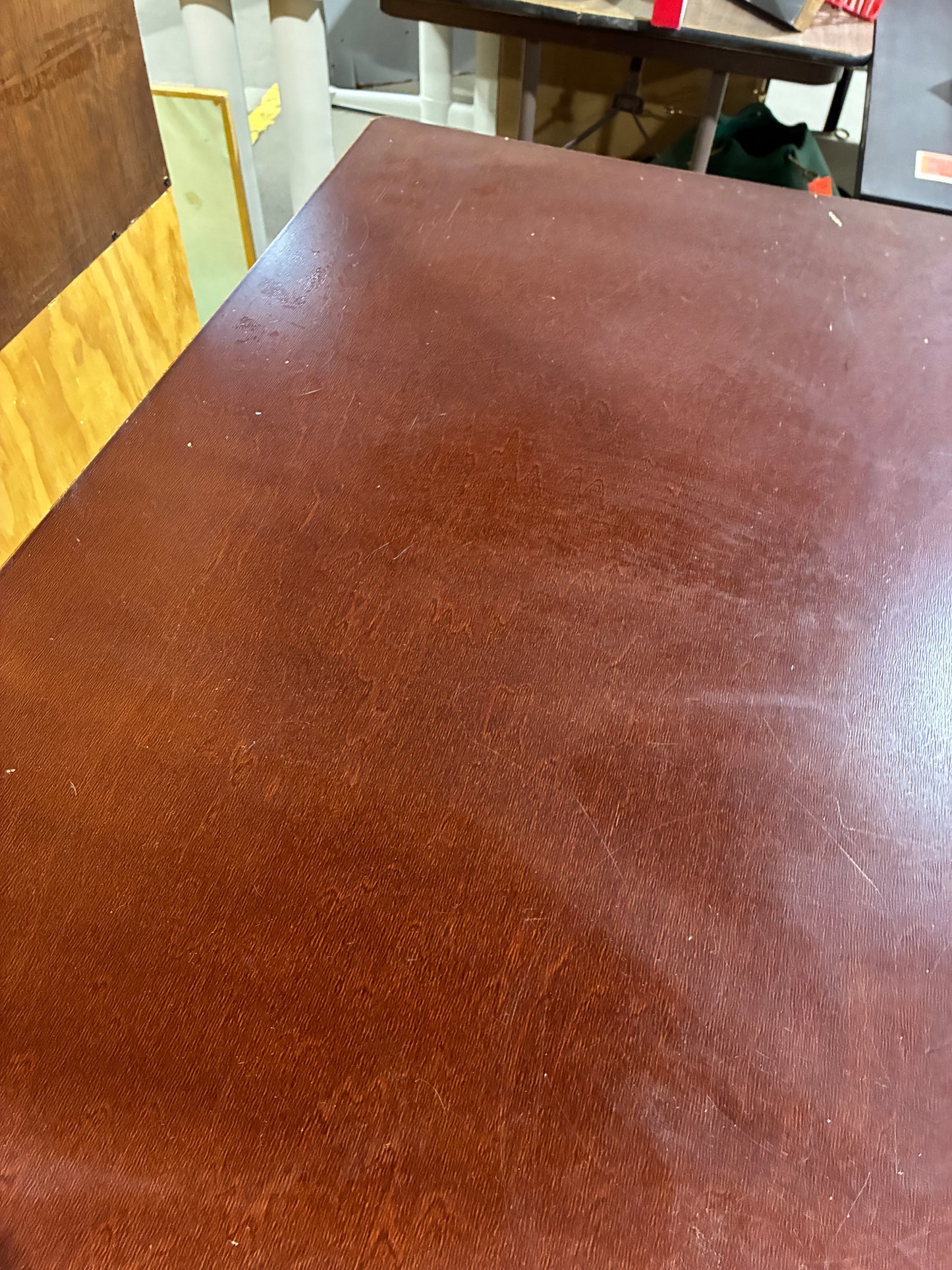 Square Wood Dining Table with Dark Finish