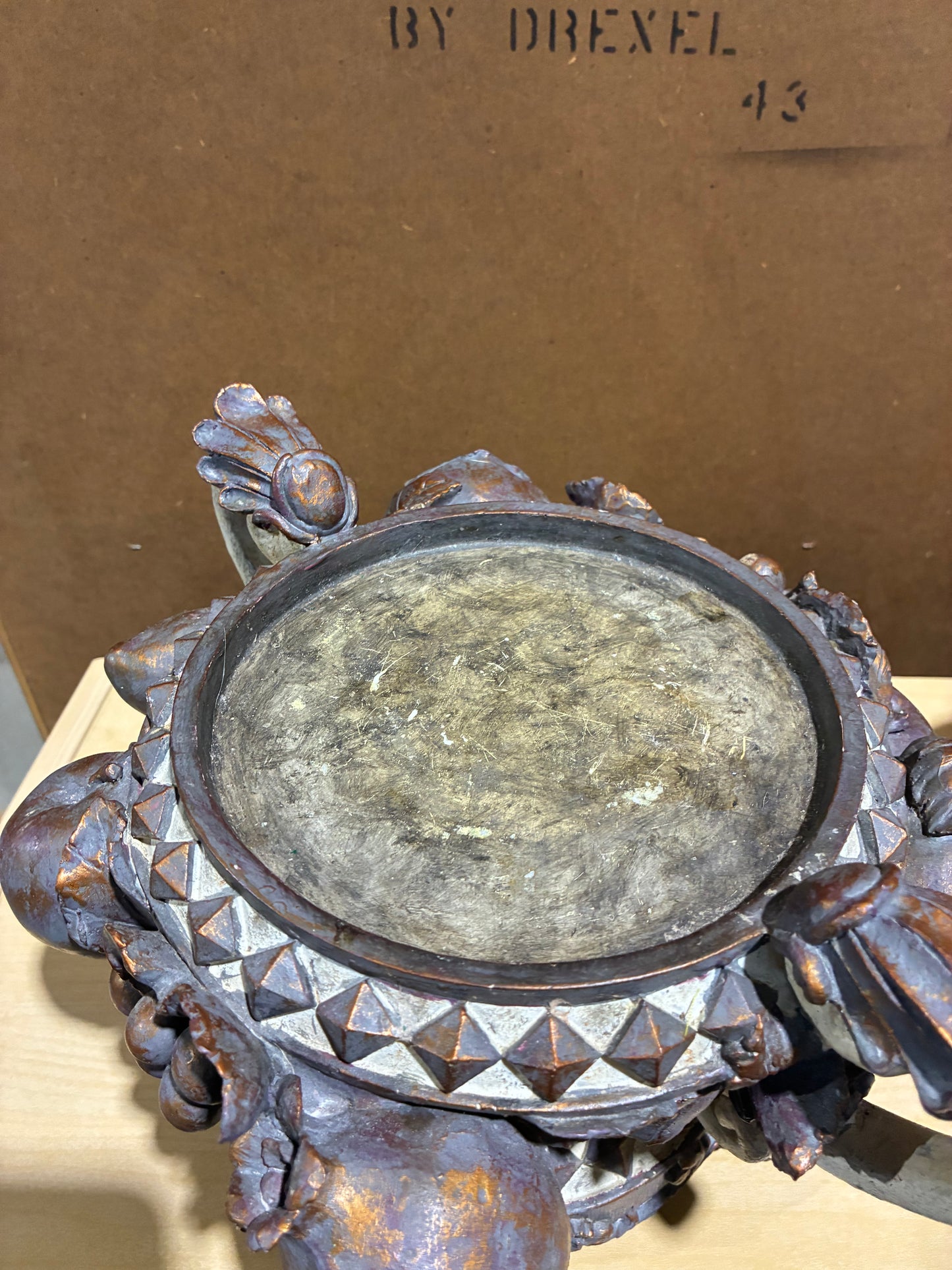 Decorative Fruit Motif Pedestal Bowl