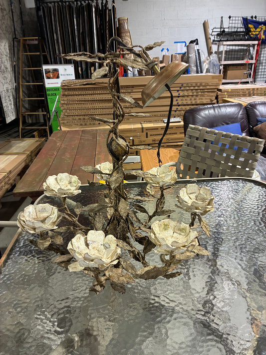 Floral Metal Chandelier Light Fixture