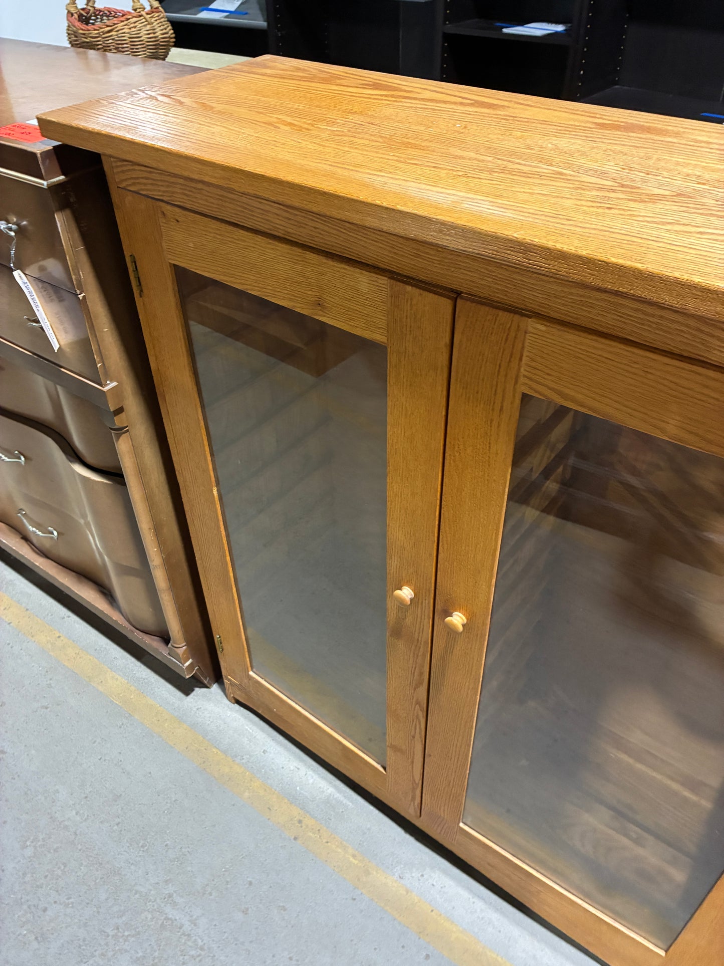 Oak Media Storage Cabinet