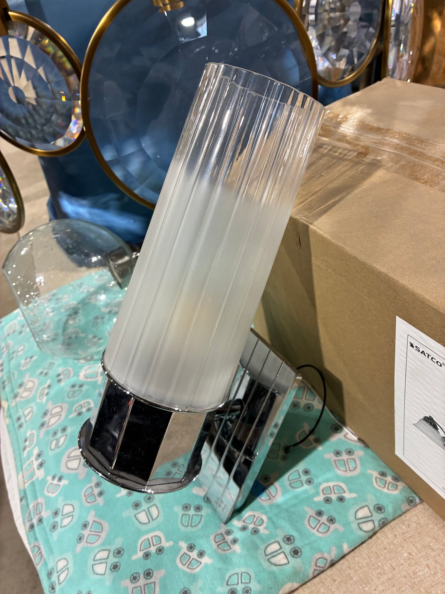 Modern Chrome Opal Glass LED Wall Sconce #1