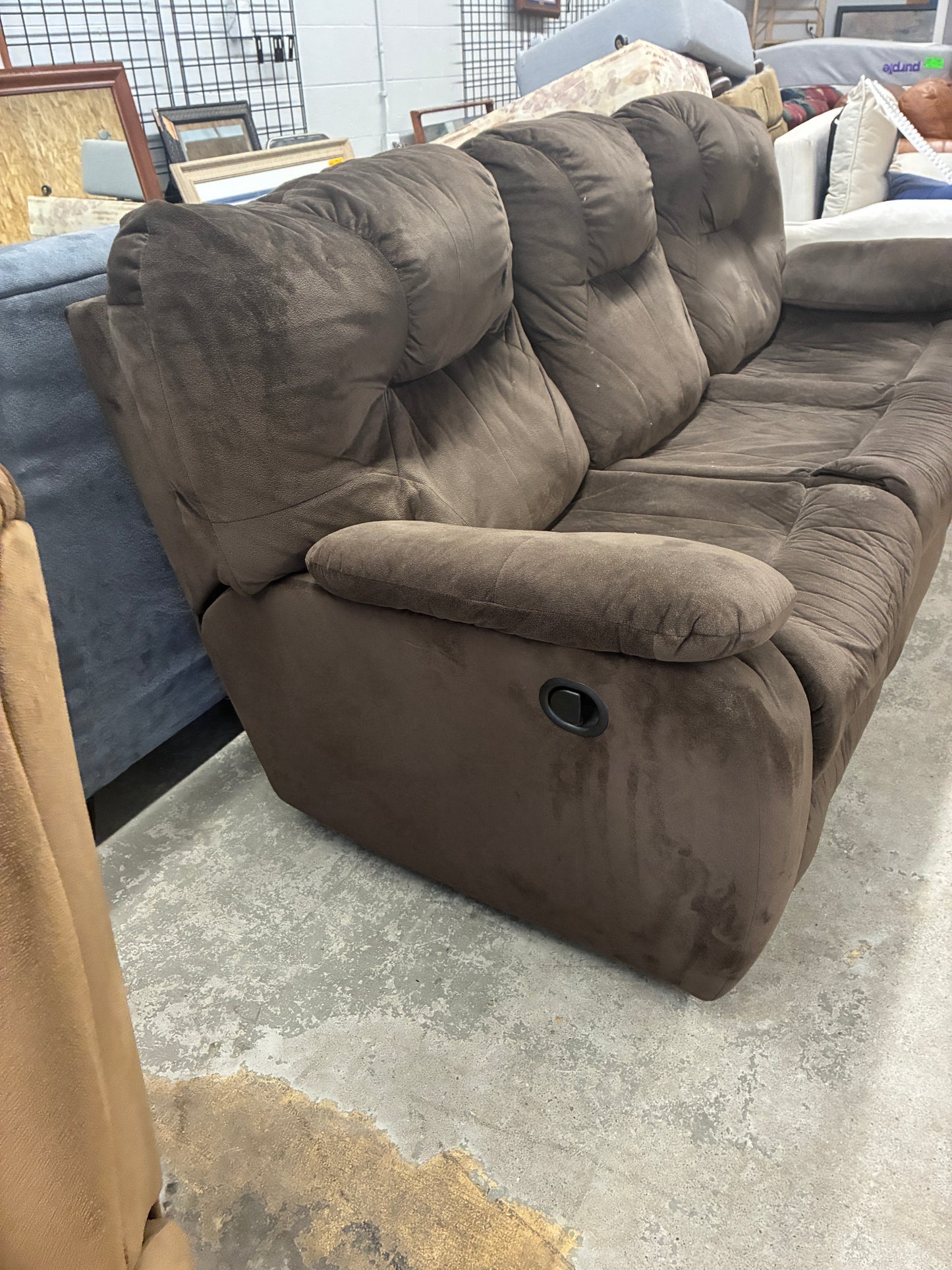 Brown Dual Reclining Sofa