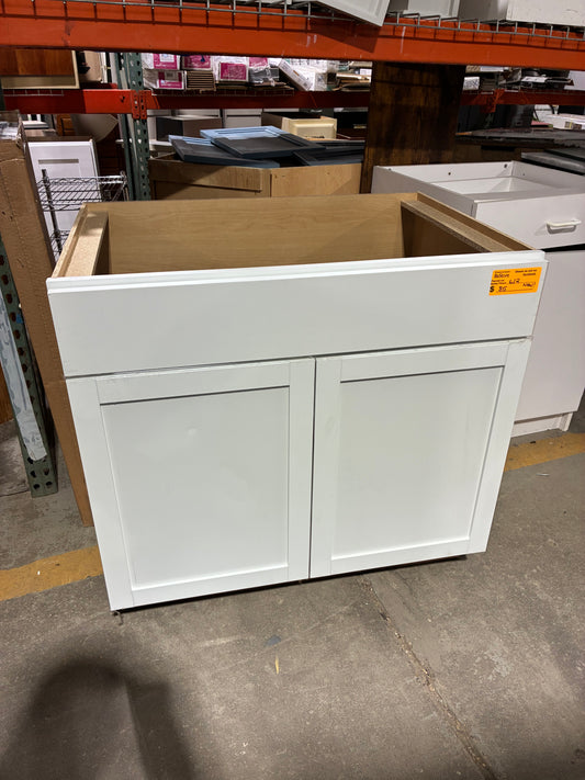 White Shaker Style Bathroom Vanity Cabinet