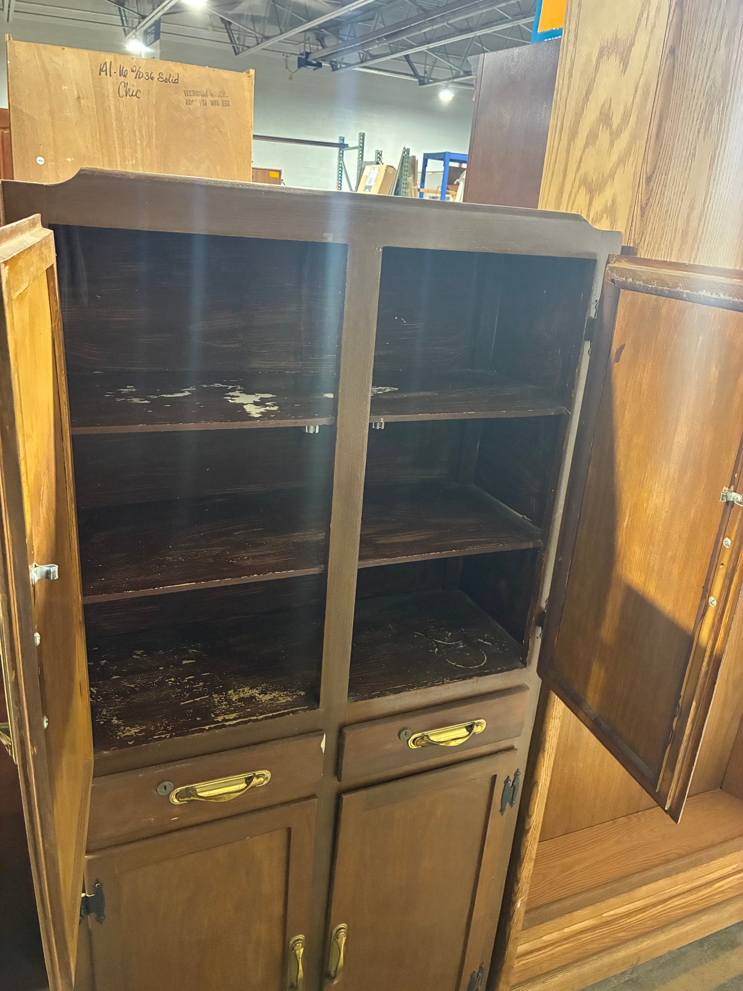 Vintage Wood Storage Cabinet