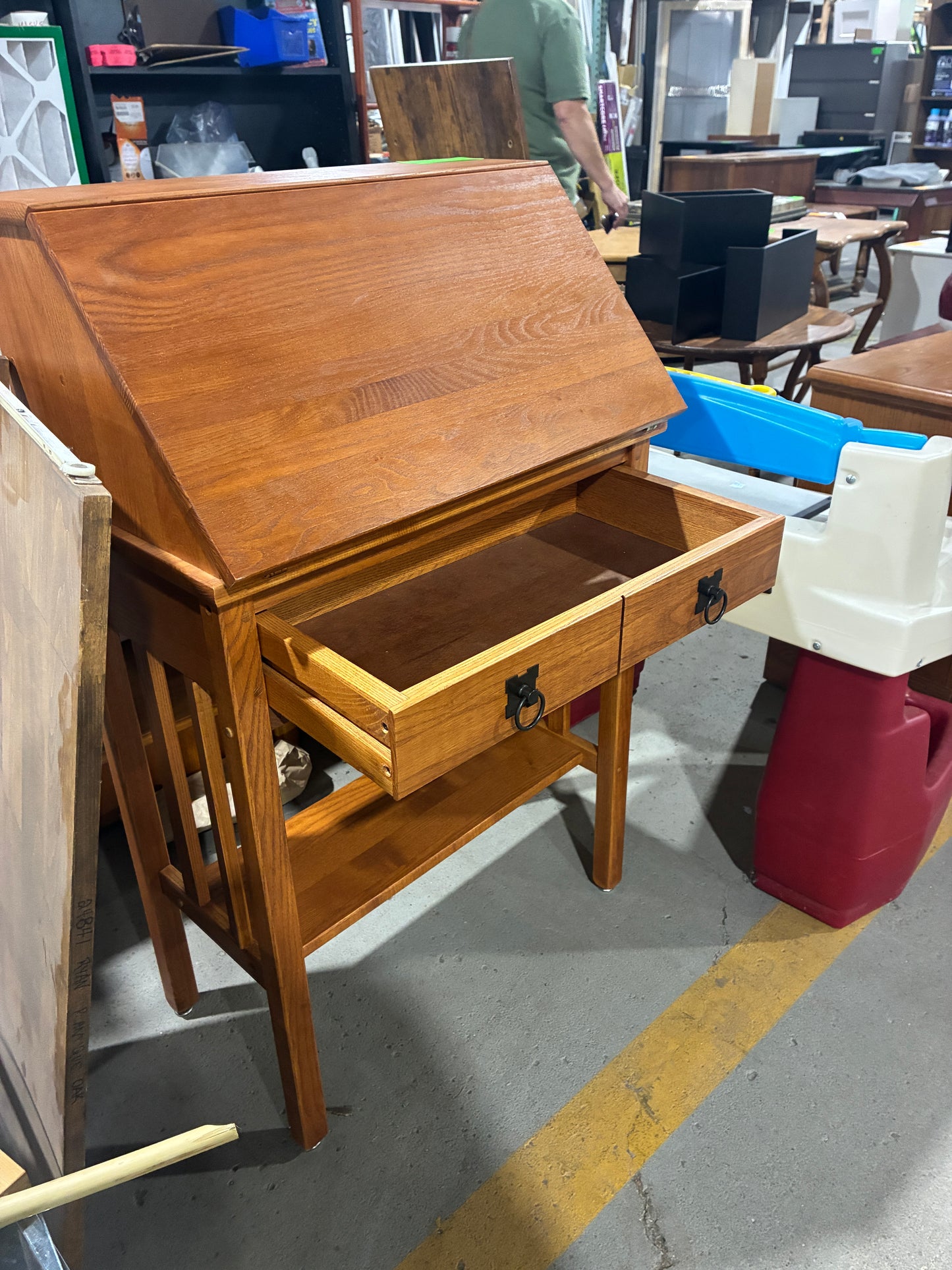 Solid Wood Secretary Desk