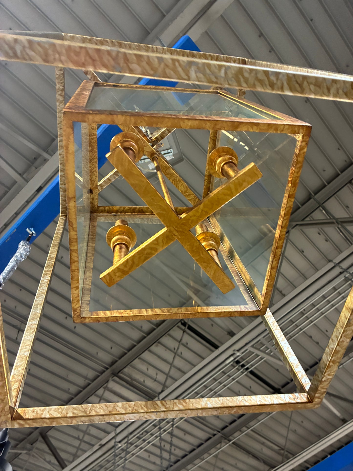 Large Lantern Style Pendant Chandelier (4-Light)