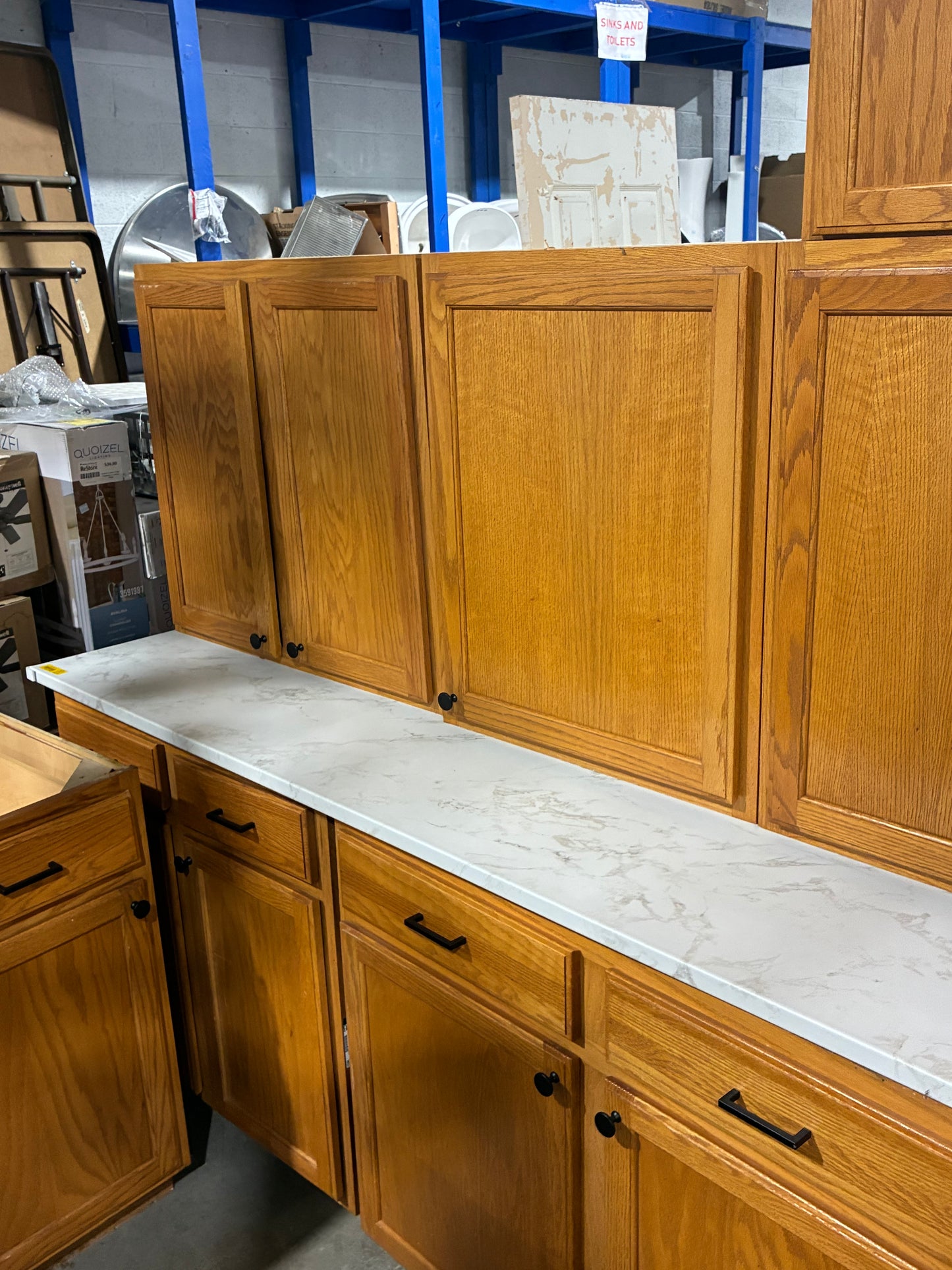 18-Piece Oak Kitchen Cabinet Set
