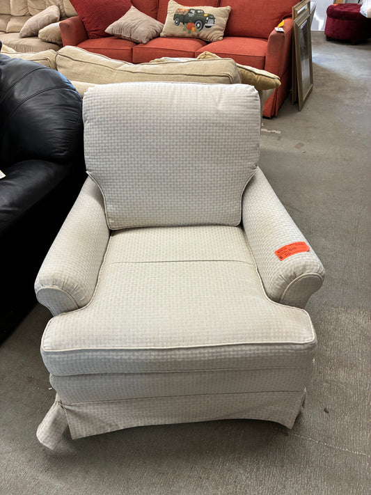 Cream Upholstered Accent Chair