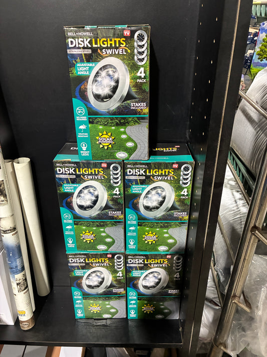 Bell + Howell Disk Lights (Solar Powered) 4 Pack