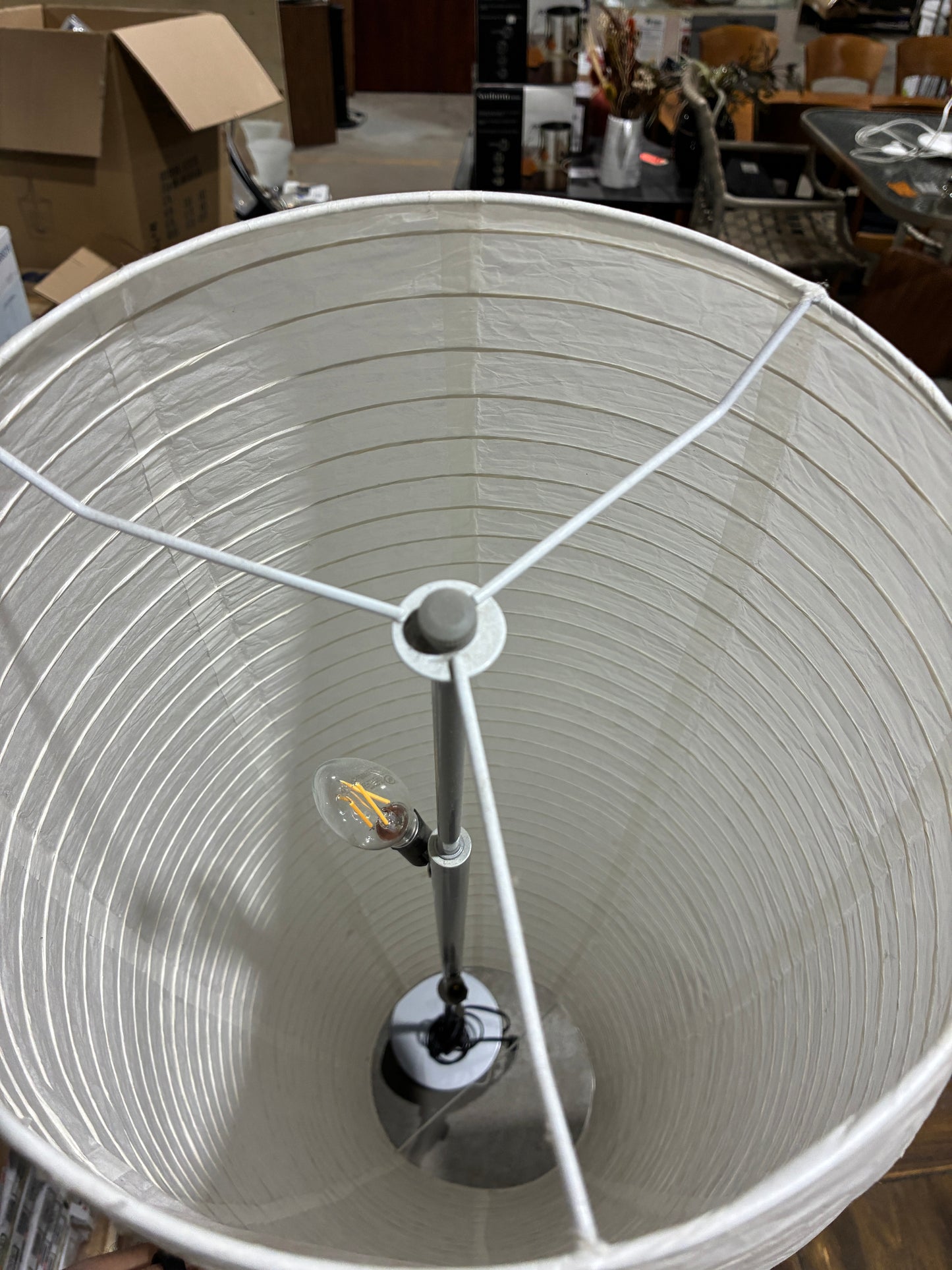 Modern White Paper Shade Floor Lamp