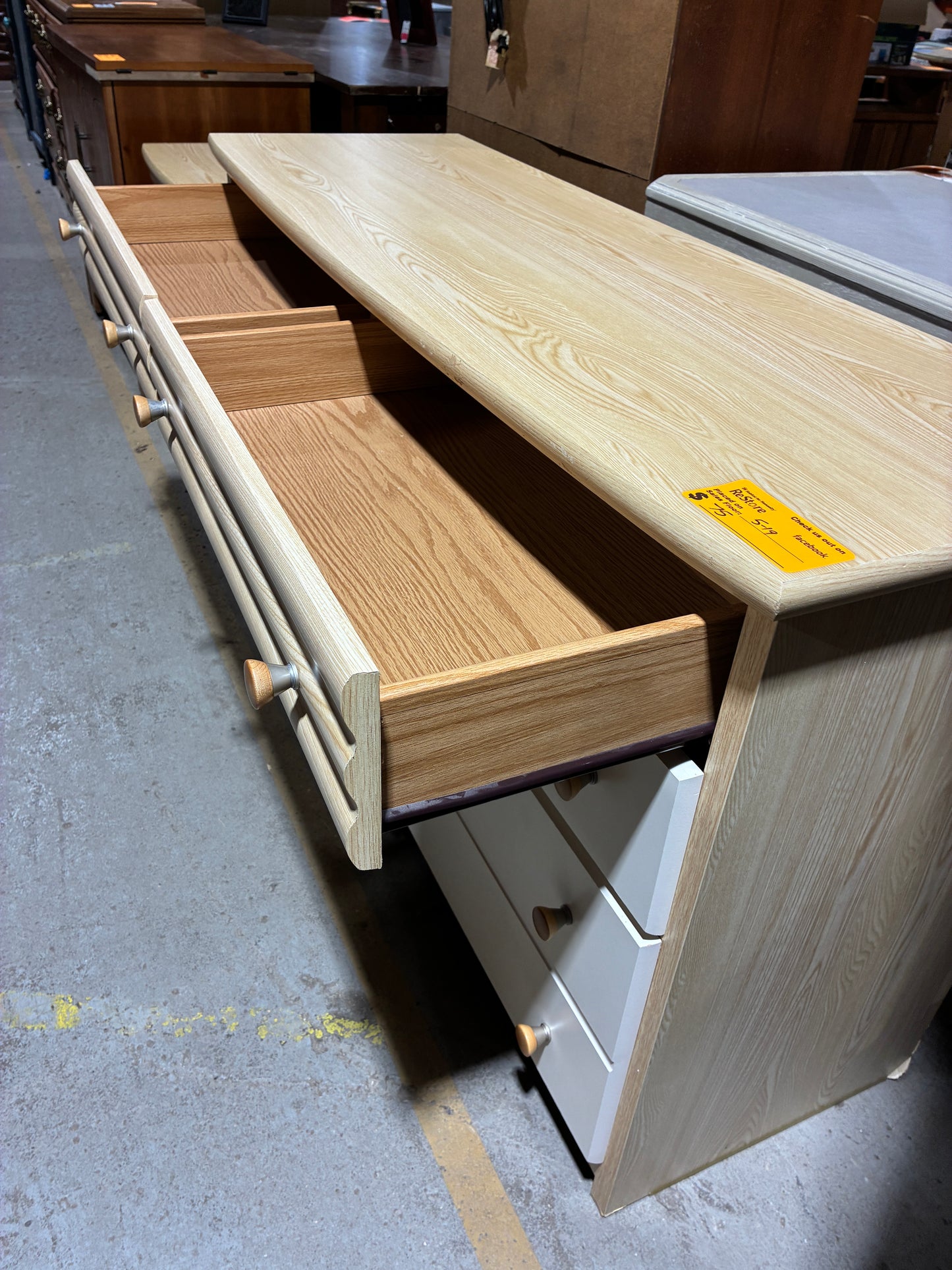 8-Drawer Oak Dresser