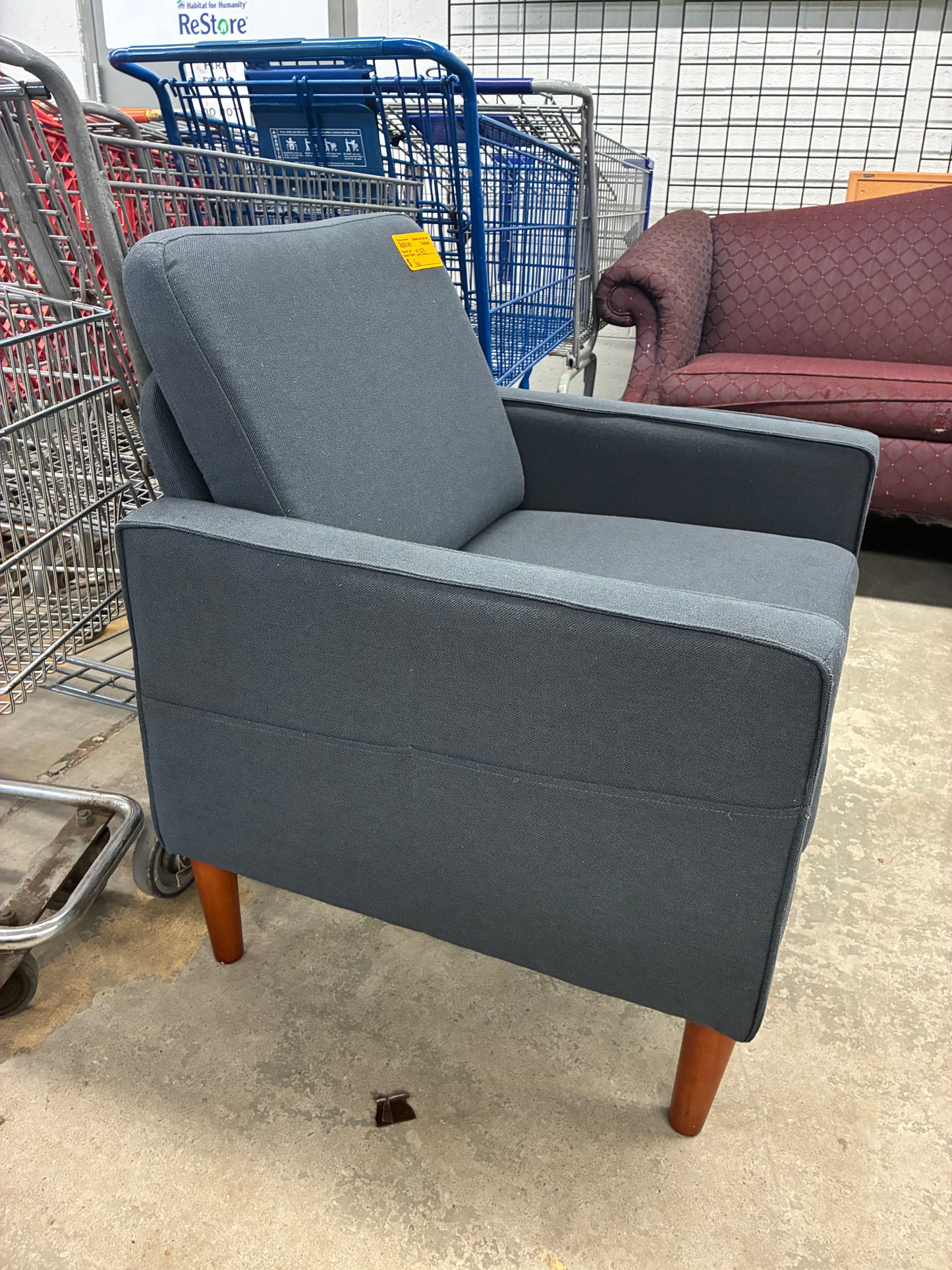 Modern Dark Gray Accent Chair
