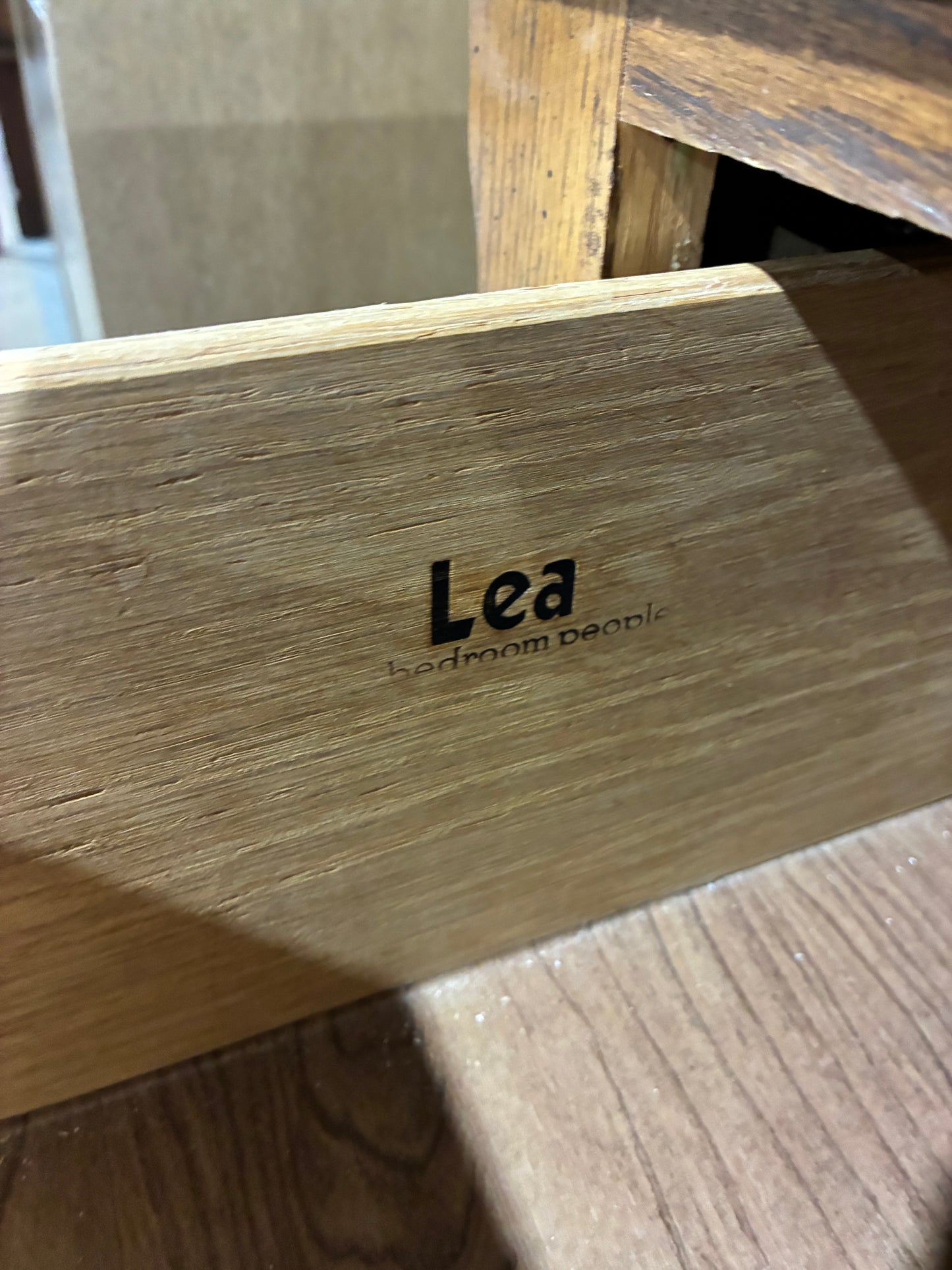 Lea Furniture Oak Student Desk with File Drawers