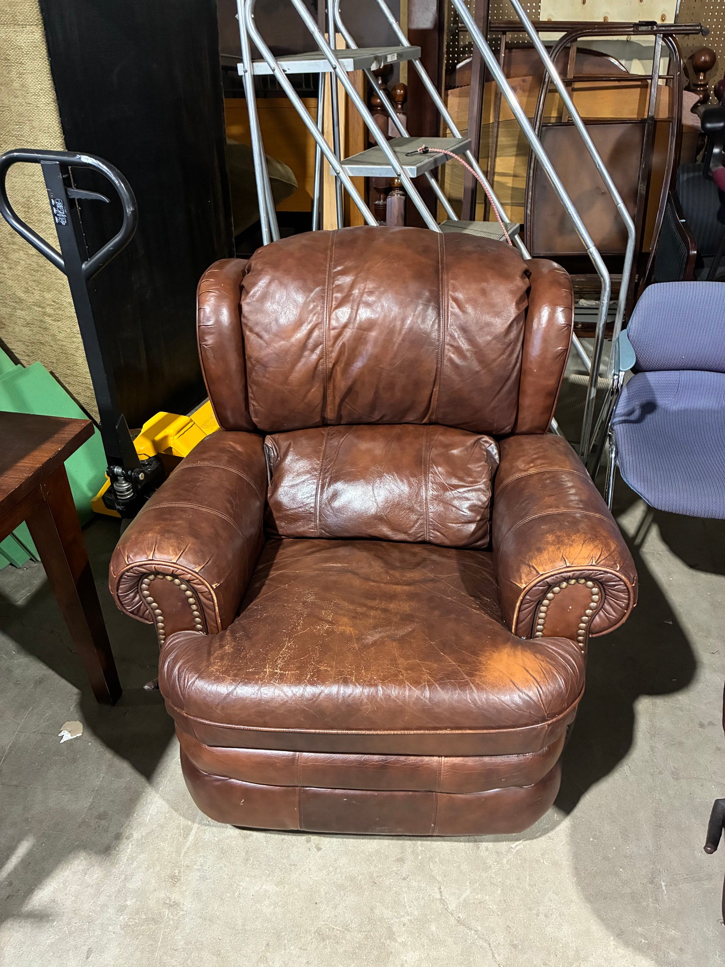 Lane Brown Leather Recliner Chair #1