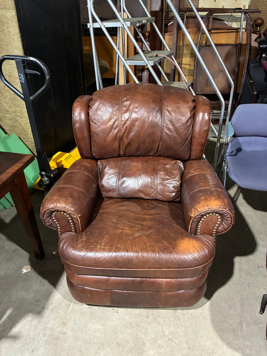 Lane Brown Leather Recliner Chair #1