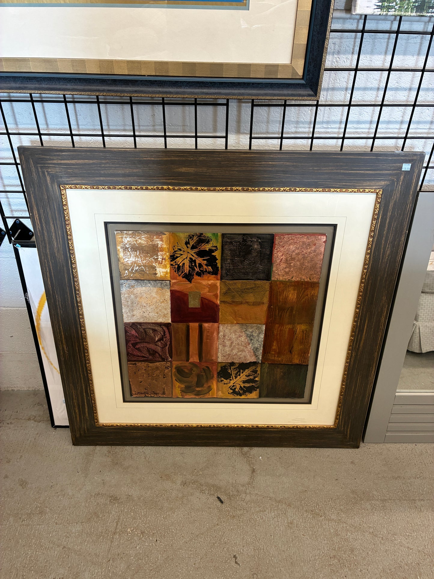 Custom Framed “Fallen Leaves I” Artwork by Jody Hewitt