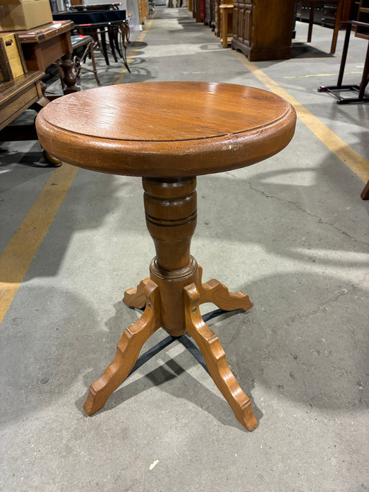Round Wooden Swivel Side Table