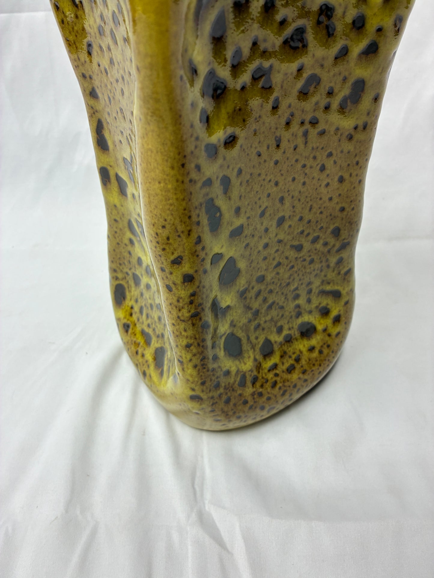 Arhaus Artisan Organic Vase – Yellow Speckled Glaze
