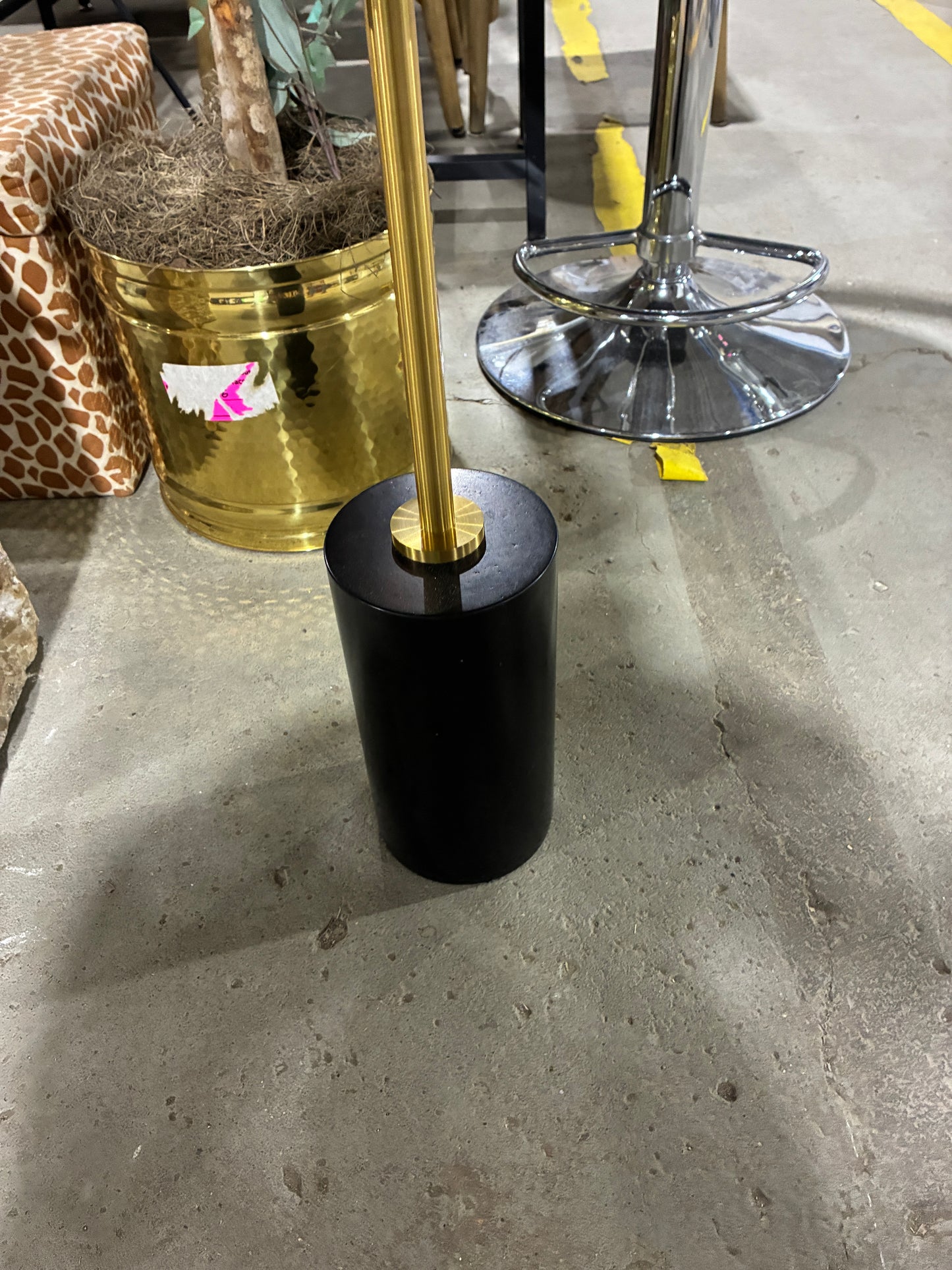 Rhodes Martini Accent Table in Antique Brass