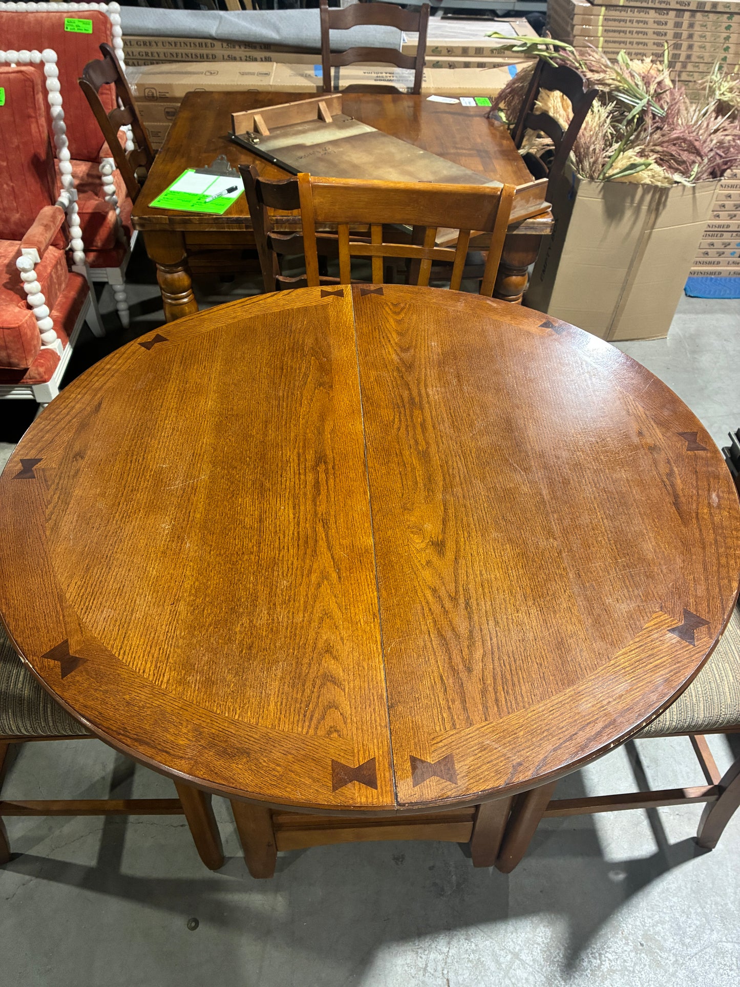 Counter Height Dining Table with 4 Stools