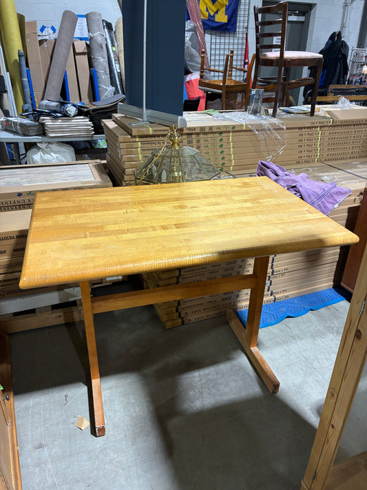 Wood Welded Michigan Maple Butcher Block Table