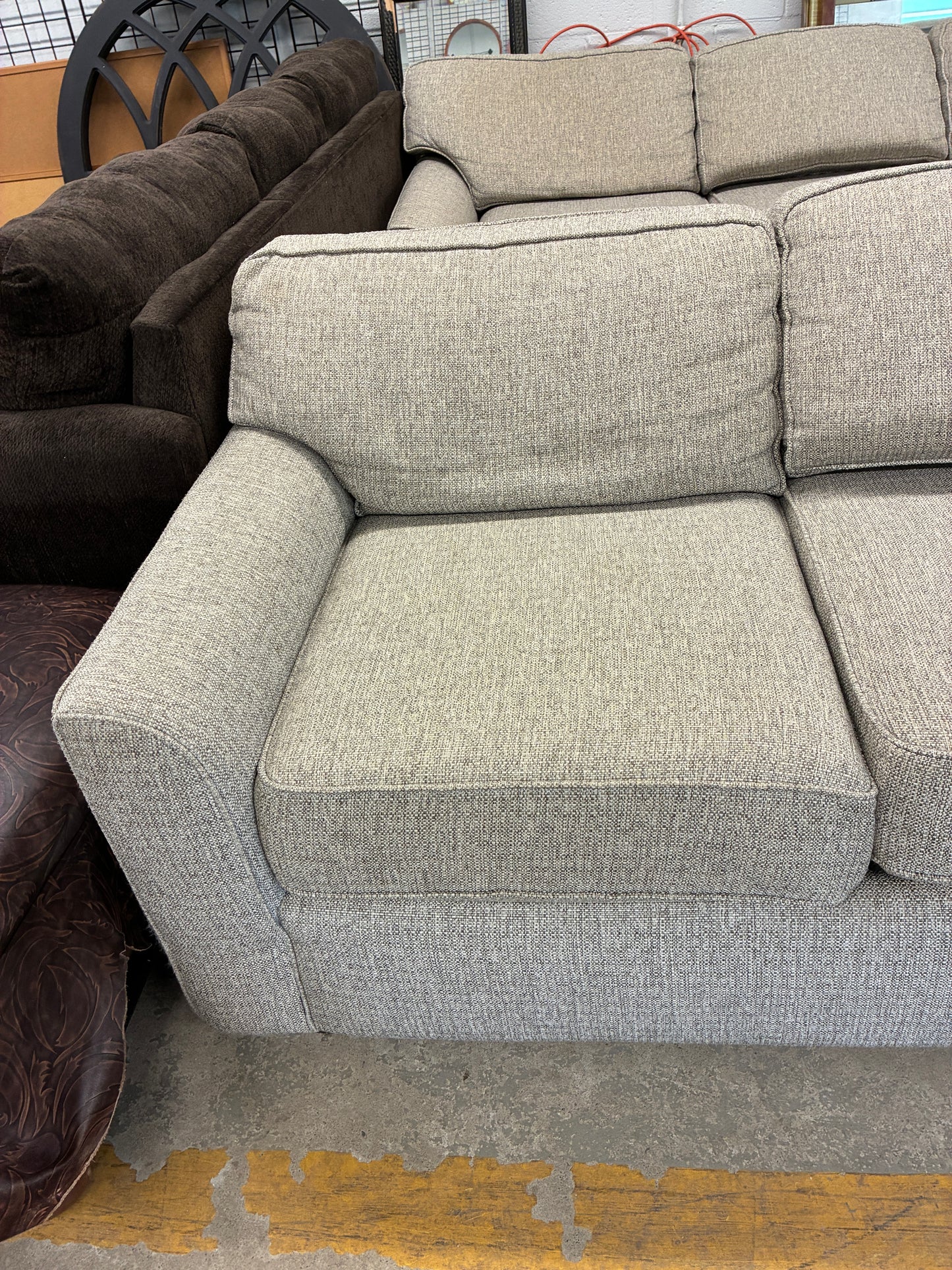 Gray Upholstered Sofa