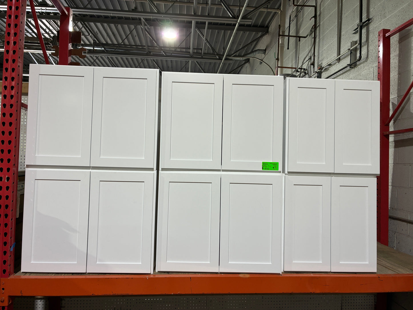 6-Piece White Shaker Wall Cabinet Set
