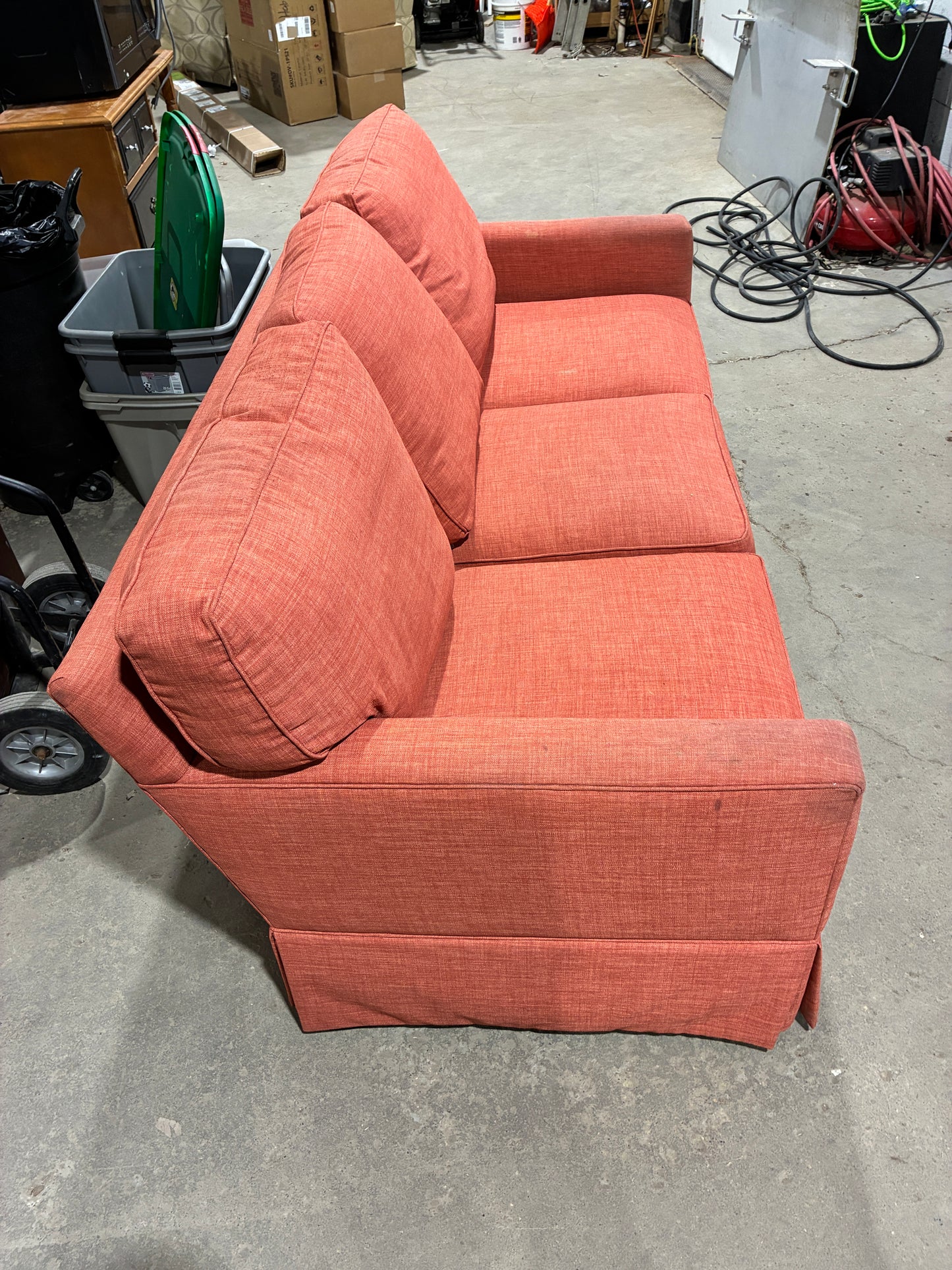 Taylor King Orange Upholstered Sofa
