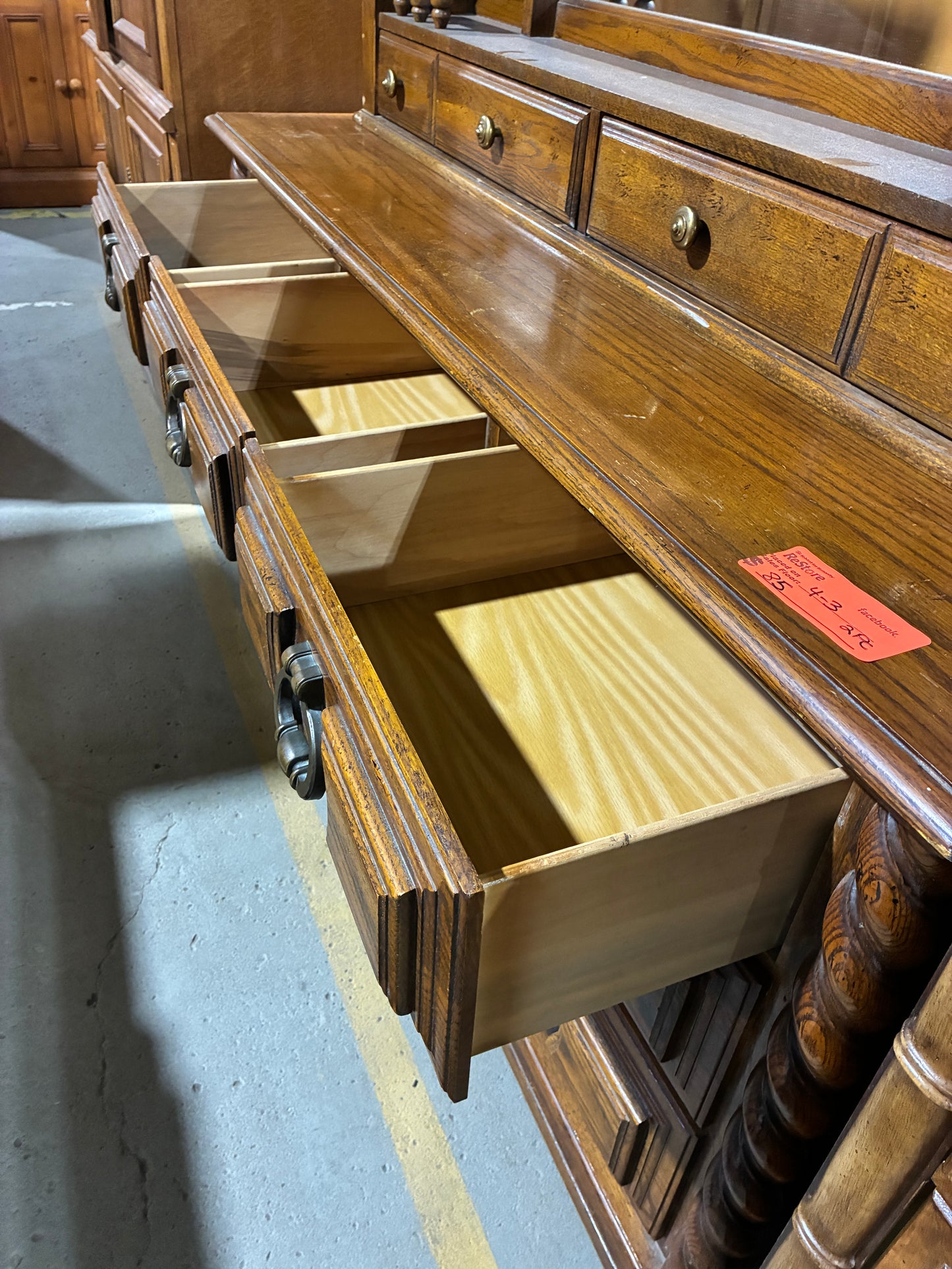 Vintage Lea Furniture Dresser with Mirror – Two-Piece Set