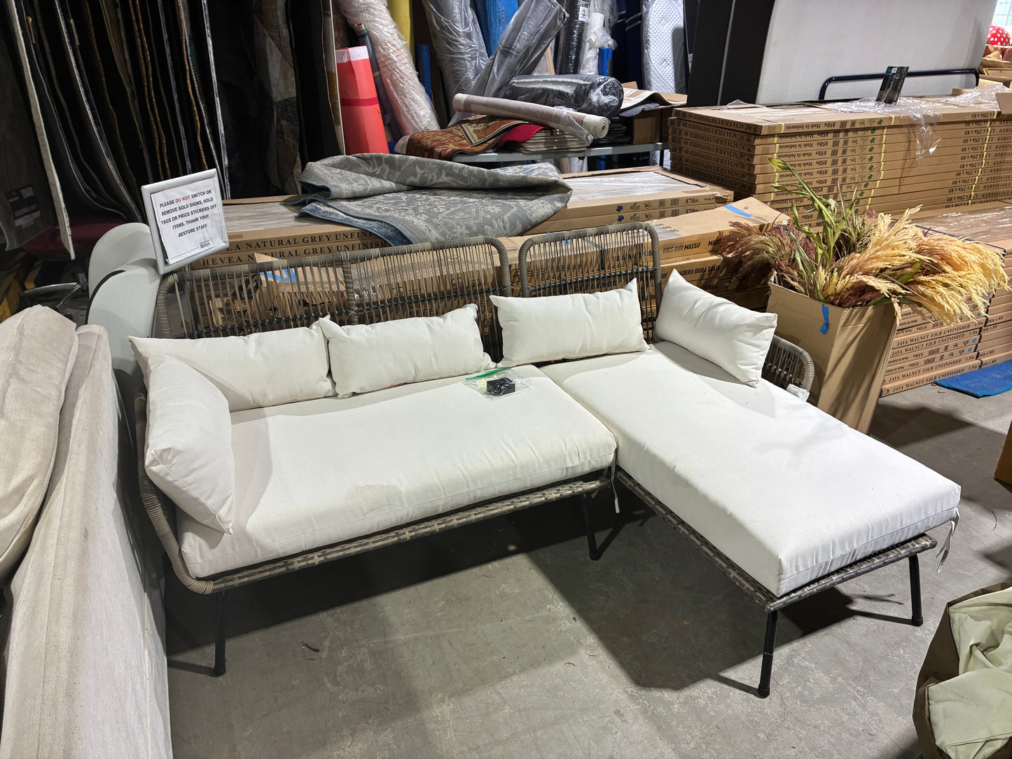 Outdoor Wicker Sectional Lounge Sofa