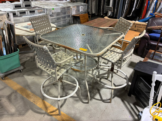 Outdoor Patio Dining Set with 4 Chairs