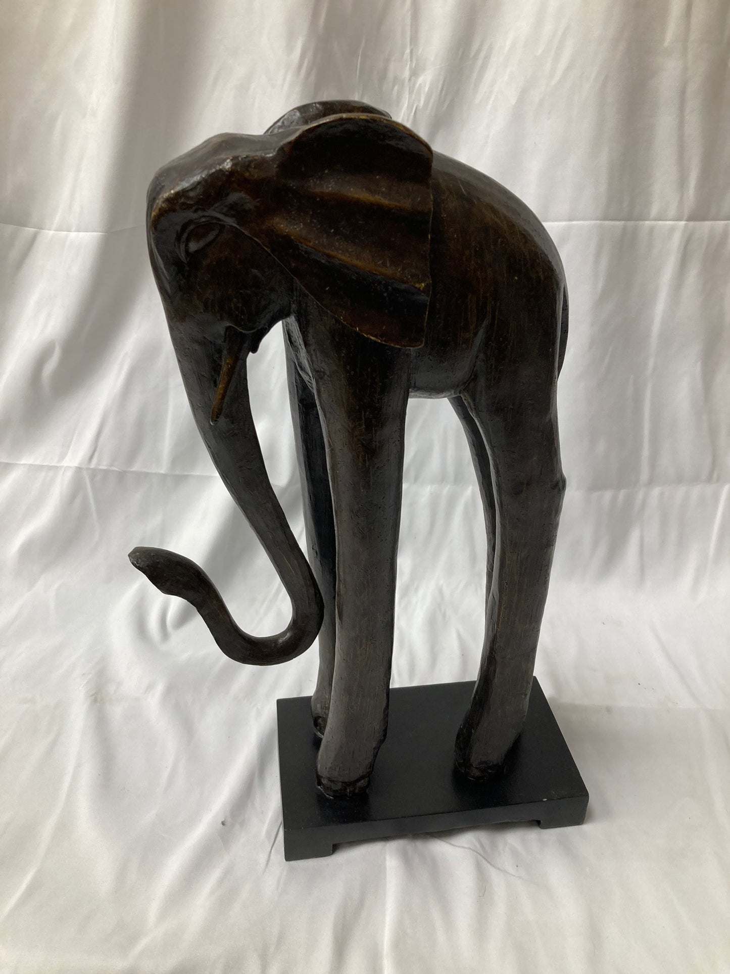 Carved Wooden Elephant Statue