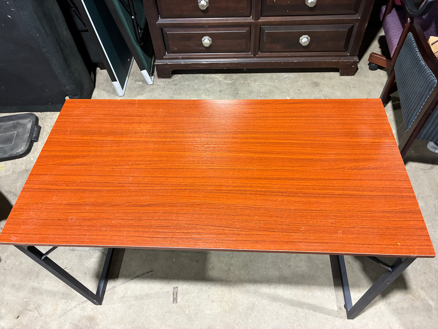 Wood and Metal Desk