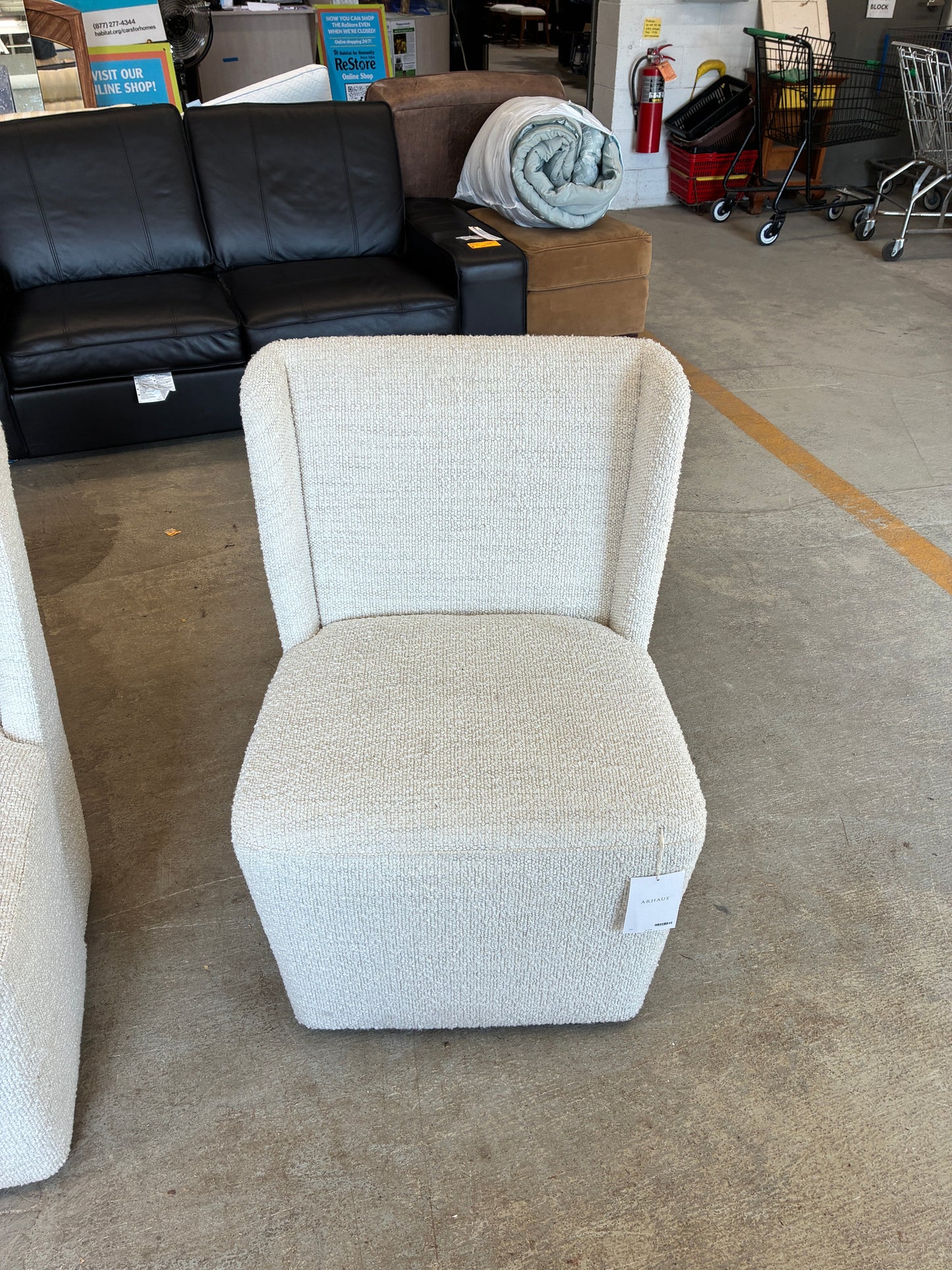 Arhaus Mila Merino Pearl Dining Chair