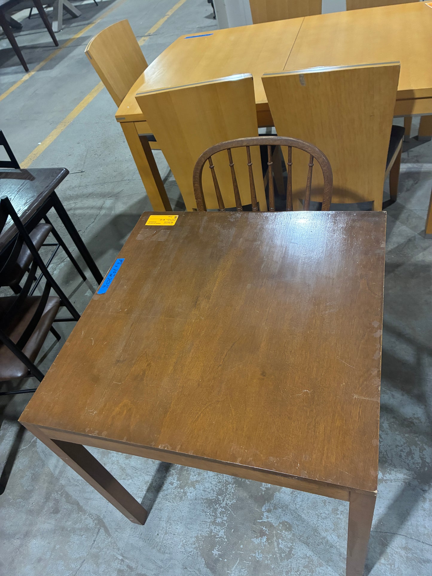 Solid Wood Dining Table with 2 Windsor Chairs