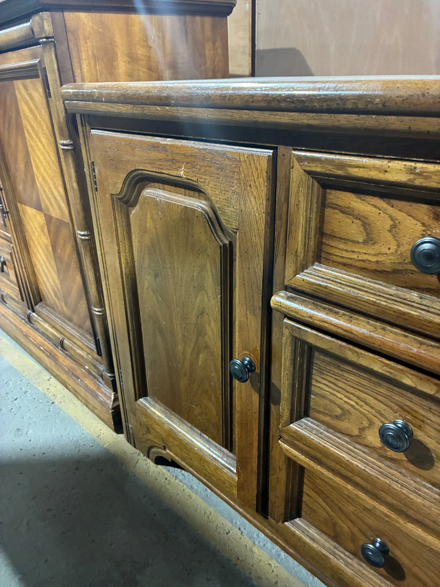 Vintage Oak Sideboard by Dixie