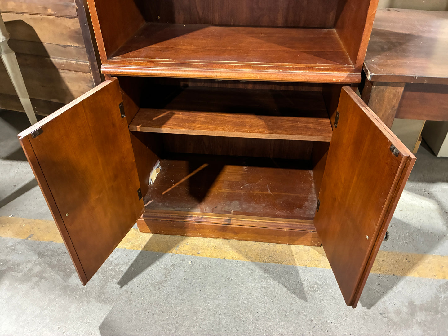 Hooker Furniture Cherry Wall Unit Bookcase Cabinet #1