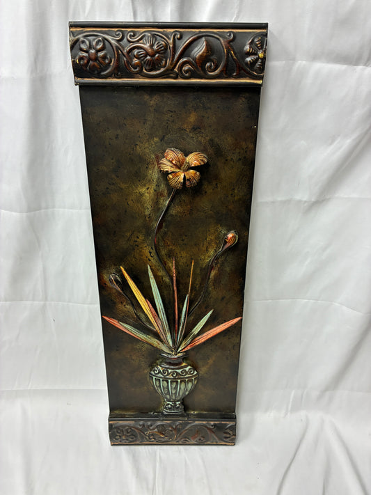 Decorative Metal Floral Wall Art (12" x 35 1/2")