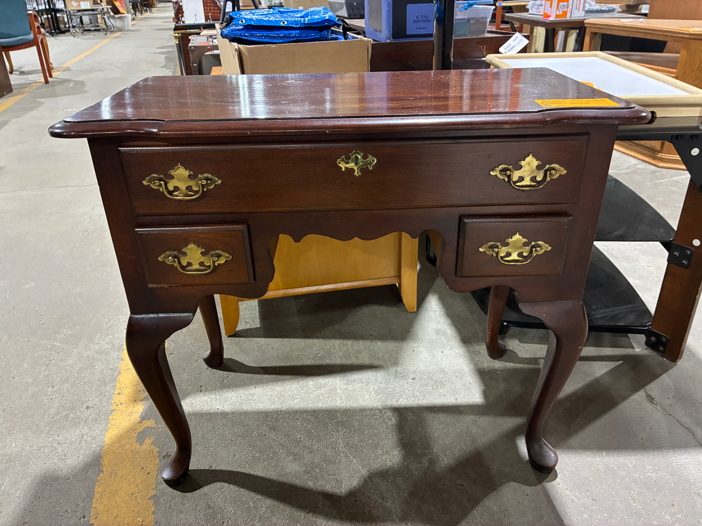 Vintage Queen Anne Style Jewelry Chest