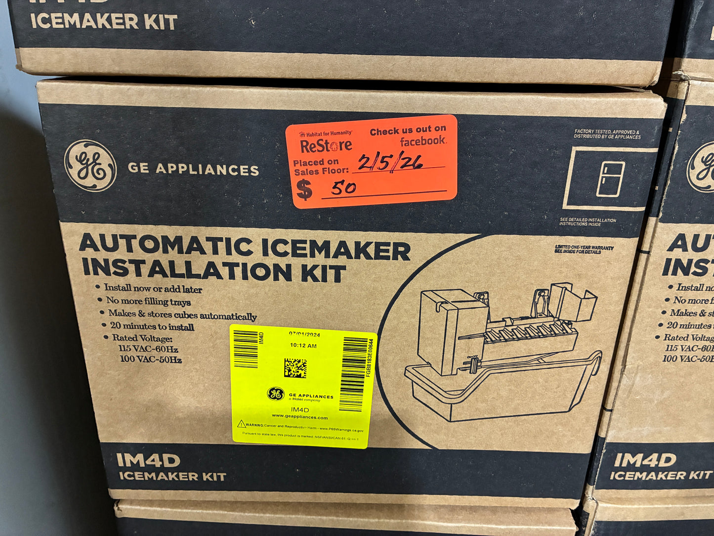 GE IM4D Automatic Icemaker Installation Kit