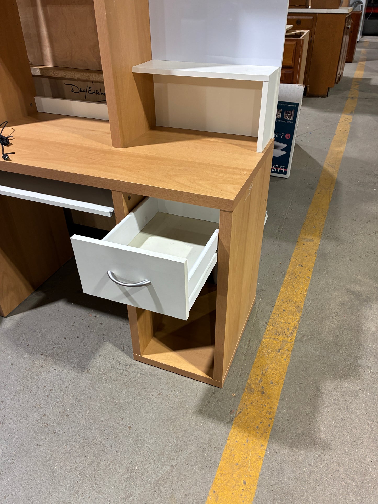 Computer Desk with Hutch and Storage Drawer