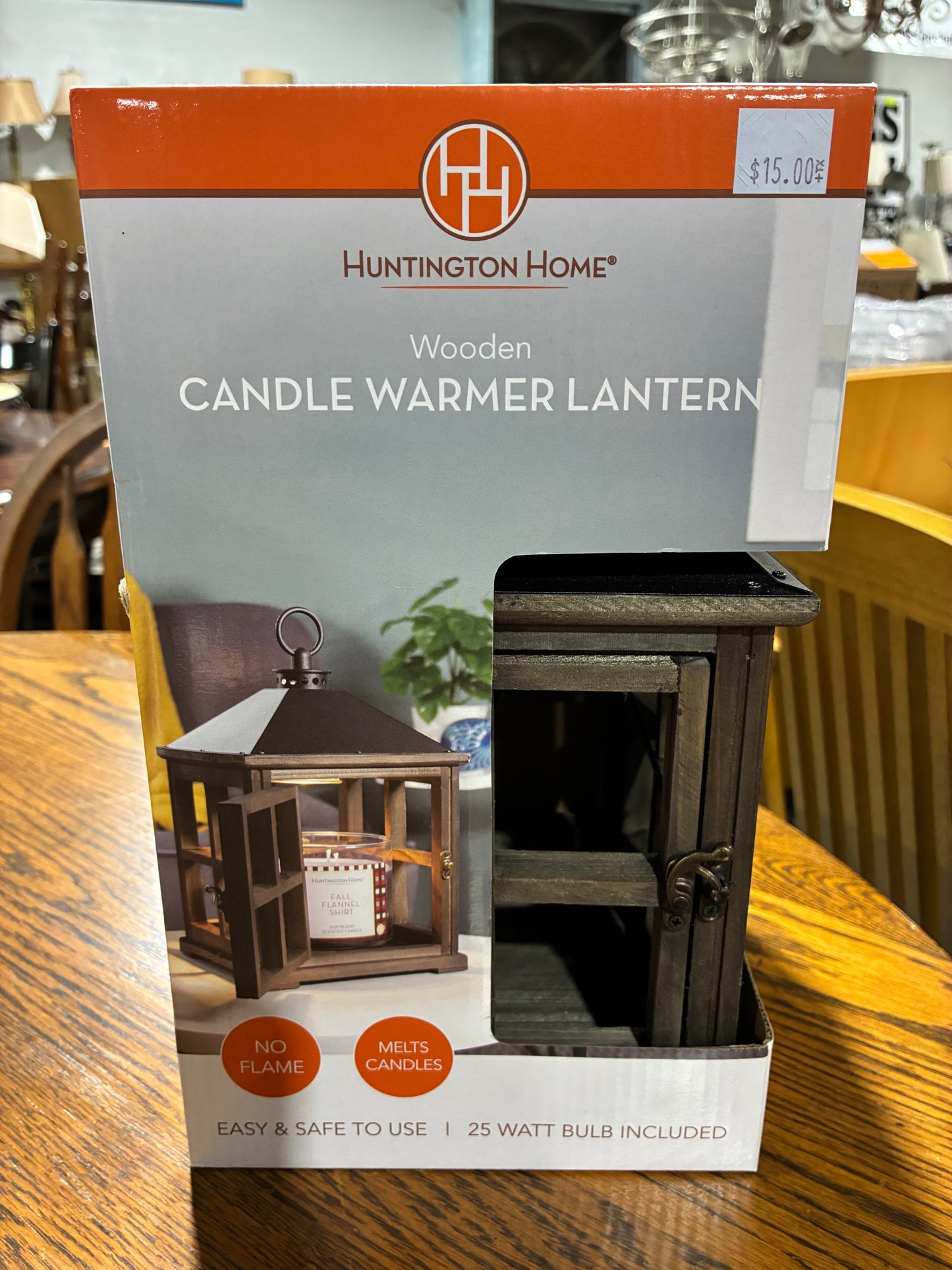 Huntington Home Wooden Candle Warmer Lantern