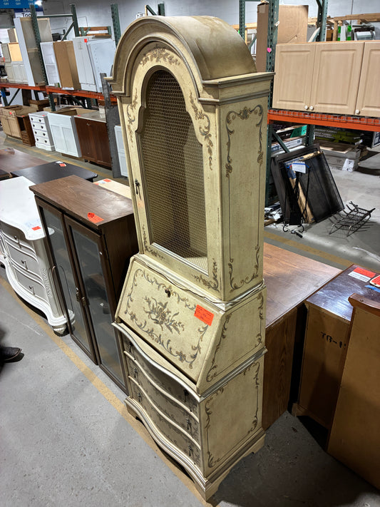 John Widdicomb Vintage Secretary Cabinet with Hutch Top